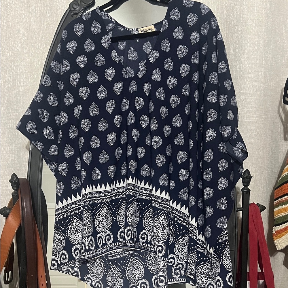 Show Me Your MuMu Navy and White PETA Tunic